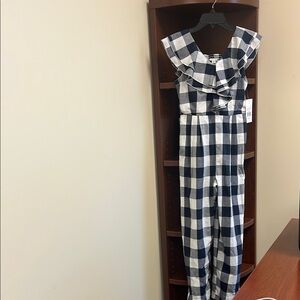 Habitual Blue and White Checkered Kids One Piece
